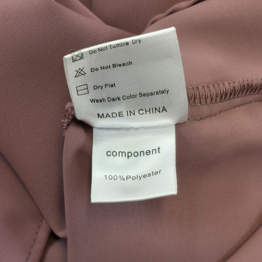 Retro Gaharu Sleeveless Blouse Women's L Purple V-Neck Top Polyester - Picture 6 of 7